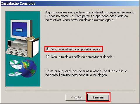 Instalação Concluída - Clique em terminar